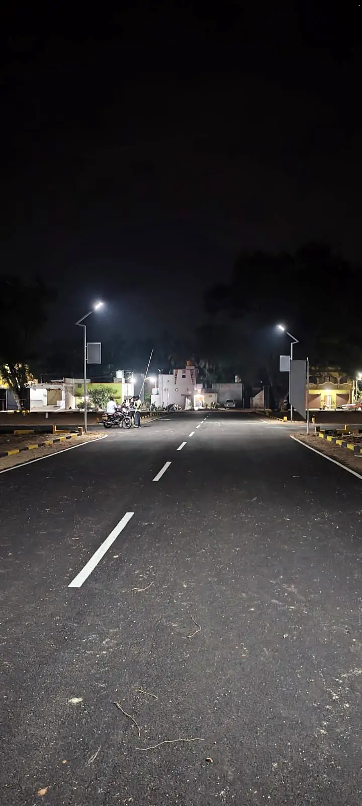 Solar street light installation